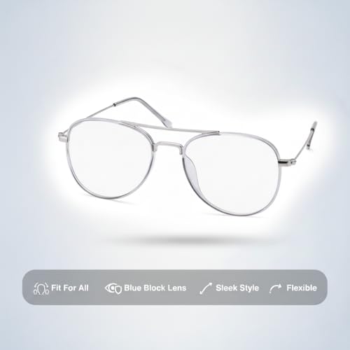 Image of ROYAL SON Aviator Blue Ray Cut Men Women Eye Glasses
