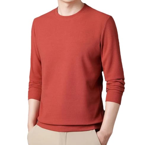 Men Long Sleeve Round Neck Pullover Spring Autumn Top