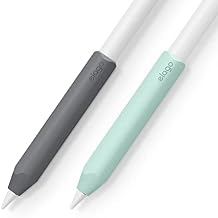 elago Grip [2 Pack] Compatible with Apple Pencil Pro, Apple Pencil 1st gen, Apple Pencil 2nd gen and Apple Pencil USB-C [Dark Grey & Green]