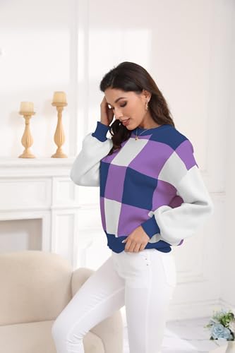 Image of LISILONG Women's 2024 Trendy Long Sleeve Ribbed Knit Sweater - Y2K Colorblock Fall Fashion Pullover Jumper