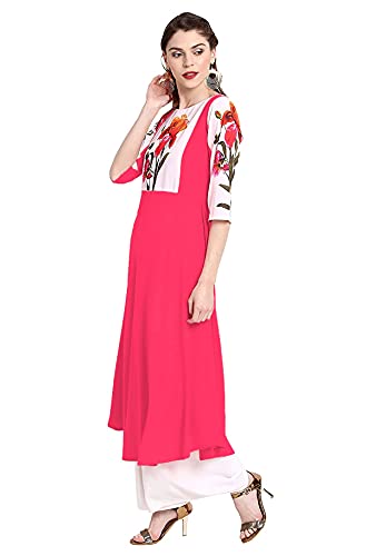 Image of ALC Creation Women's Crepe Printed A-Line Kurti