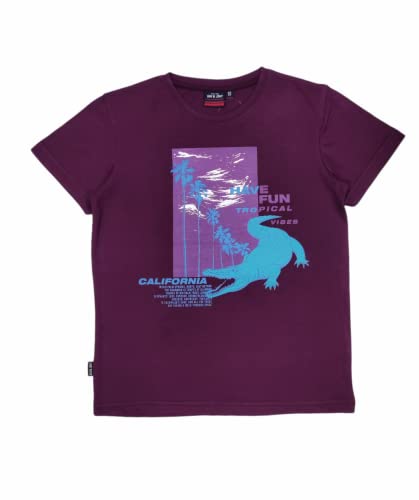 Image of Gini & Jony Boys Red Printed Knits Half Sleeves T-Shirt