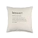 Introvert Definition Funny Introverted Social Anxiety Humor Throw Pillow