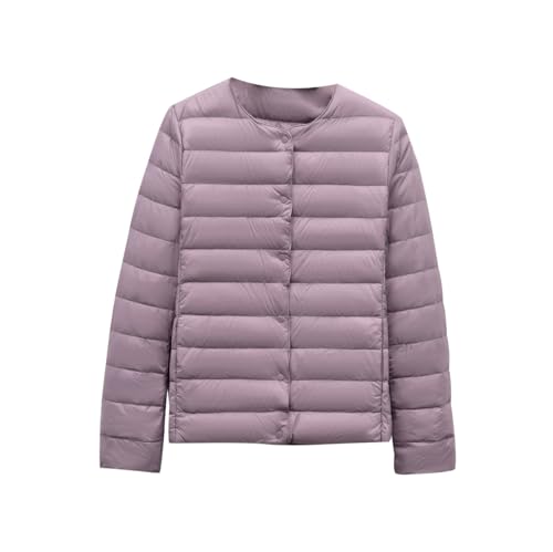 Plumifero Ligero Mujer Chaqueta Plumas Ligeros Plumífero Ultraligero Mujer Abrigo Plumon Plumiferos Ligeros Mujer Puffer Jacket Pluma Ligero Mujer Down Jacket Women Cazadora Plumas Mujer Morado L