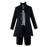 Gegecos Anime Black Butler Cosplay Costume Sebastian Michaelis Suits Uniform (XXL)