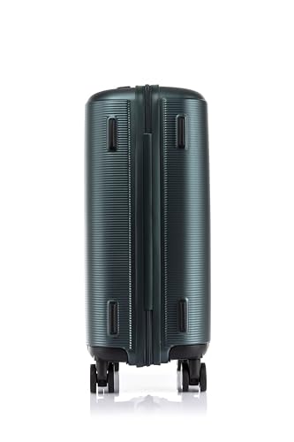 Image of SAMSONITE 4 Spinner Wheels Trolley Bag Suitcase for Travel | Staren 55 Cms Polycarbonate Hardsided Small Cabin Luggage Trolley Bag, Matte Green