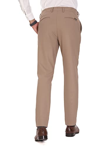 Image of The Pant Project Luxury PV Lycra Stretchable Formal Checks Pants for Men | Stylish Slim Fit Men's Wear Trousers for Office or Party
