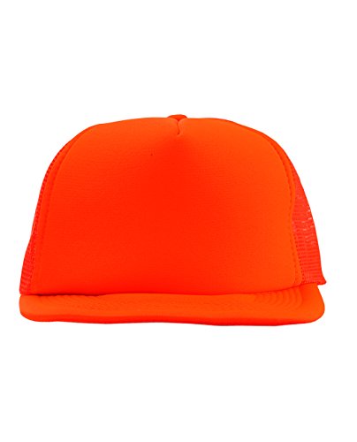 Image of NYFASHION101 Plain Mesh Trucker Hat - Breathable 6-Panel Daily Snapback Cap, Customizable Ideal for DIY Embroidery & Patches