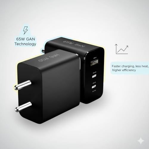 Image of 65w PD PPS USB-C Power Adapter Compatible with Nothing Phone 4 /4(a) /4(a) pro (2026) /3a Pro /3a /3 /2a plus /2a /2 /1Phone| Rapid Charging wall Charger | Original Charging Speed