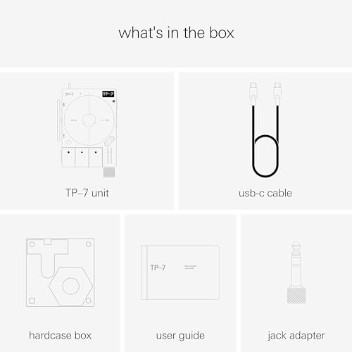 teenage engineering TP–7 tragbares Aufnahmegerät, mit USB-C-Audiointerface, Bluetooth, internes Mikrofon, Lautsprecher und 128 GB Speicherplatz