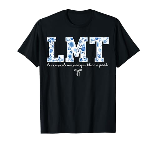 Blue Toile LMT Licensed Massage Therapist Massage Therapist T-Shirt