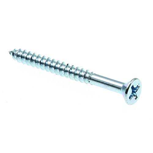 Tornillos para madera anticaída de cabeza plana Phillips 6 x 1-1/2 en acero zincado contra óxido 2