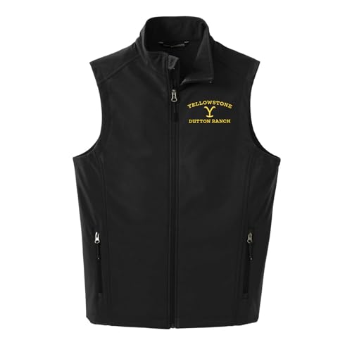 Yellowstone Dutton Ranch Logo Core Soft Shell Vest Officially Licensed