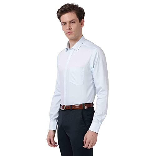 Image of Park Avenue Men's Pure Cotton Checks Pattern Slim Fit Semi Cutaway Collar Full Sleeve Formal Shirt