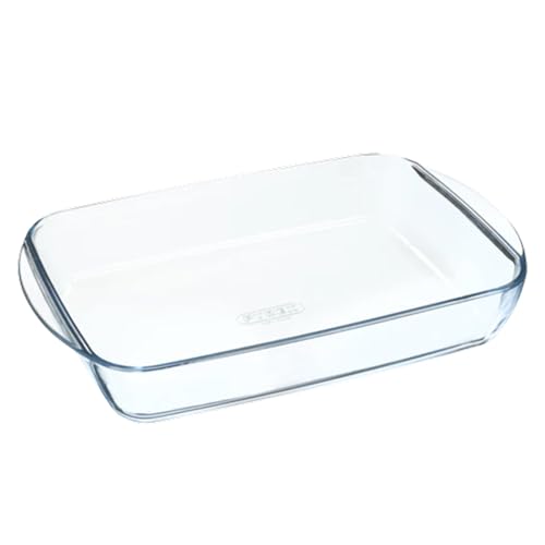 Pyrex - Plat à four 3,7L - Plat Four Rectangulaire en Verre Borosilicate Résistant aux Rayures -...