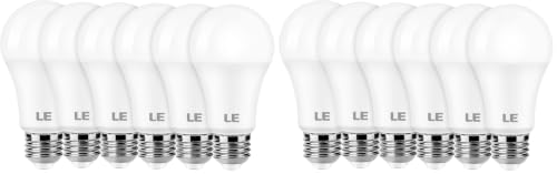 Image of LE 100W Equivalent LED Light Bulbs, 14W 1500 Lumens Daylight White 5000K Non-Dimmable, A19 E26 Standard Base, 10000 Hour Lifetime, Pack of 12