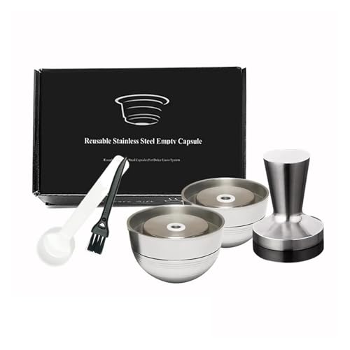 Cápsulas De Café Reutilizables, Recargables, 80/150ML, Compatibles Con Vertuo, Cápsulas, Compatibles Con Nespresso, Cápsulas De Café Vertuoline Con Manipulación(2pcs with Tamper)