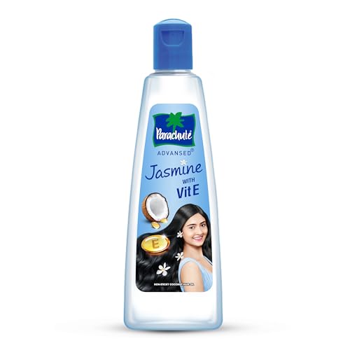 Image of Parachute Advansed Jasmine Enriched Coconut Hair Oil with Vitamin-E | For Scalp Nourishment| Stronger, Softer, Silkier Hair |Non-Sticky | All Hair Types| 6.4 Fl.oz.