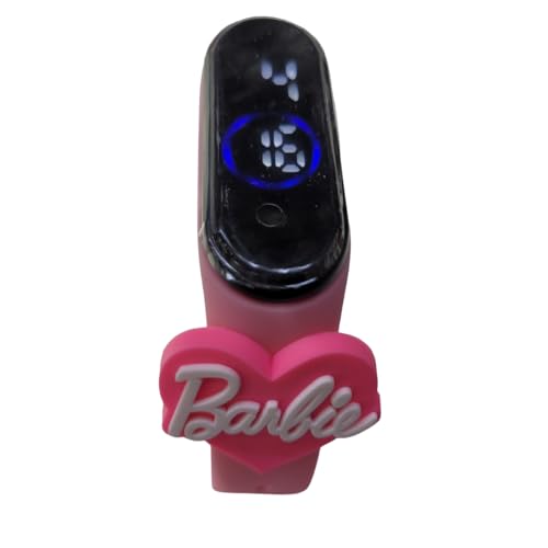 Relógio Digital Infantil Touch Resistente à Água - Coração Barbie - Rosa