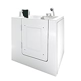 AcquaVapore Senioren Sitzbadewanne Sitzwanne Badewanne mit Tür S02-B-L 100x78 cm