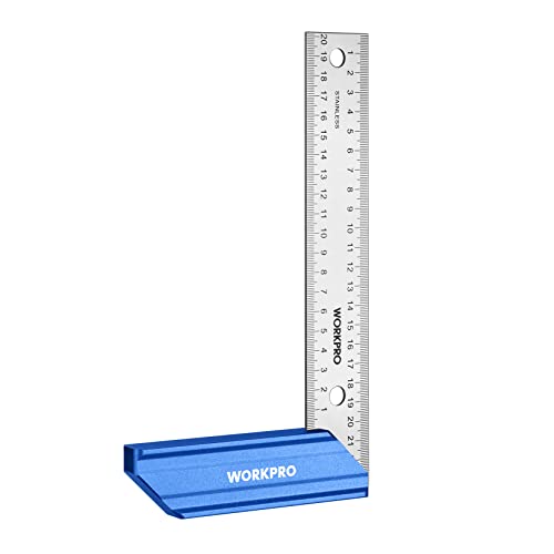 Workpro W064031 8 Inch Try Square With Aluminum Handle - Woodworking Square Precision For Professional Carpentry Use & Premium Stainless Steel Ruler thumb #8