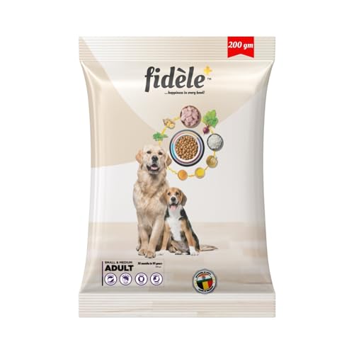 Image of Fidele+ Adult Small & Medium Dog Food | 200g | Small Kibble for Fussy Eaters | Prebiotics for Digestion | Healthy Skin & Coat | Real Chicken
