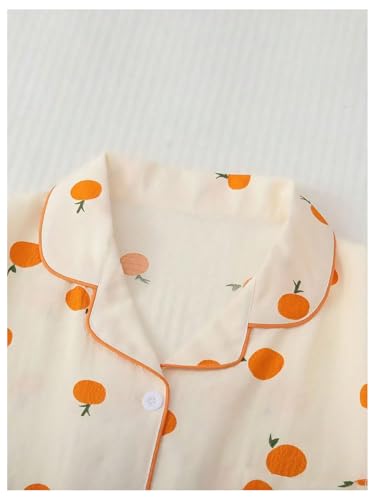 Image of Verdusa Women's 2 Piece Pajama Sets Cute Printed Fall Pajamas Sleepwear Button Up Shirt with Pants Lounge Pjs