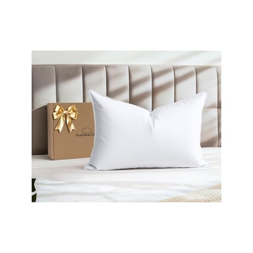 Almohada de plumón blanca tamaño Queen media