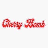 Cherry Bomb Retro Aesthetic Sticker Vinyl Waterproof Sticker Decal Car Laptop Wall Window Bumper Sticker 5'
