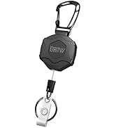 EOTW 1 Stücke Ausziehbar Schlüsselanhänger, ID-Ausweisrolle mit 70cm Einziehbarer Stahlseil, Kara...