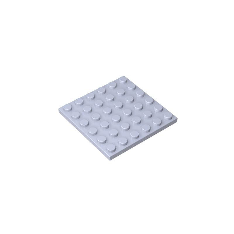 3958 Foundation Plate Plate 6x6 10 Pieces GDS-523 Compatible with Lego Building Blocks Color:light blue gray — image 1