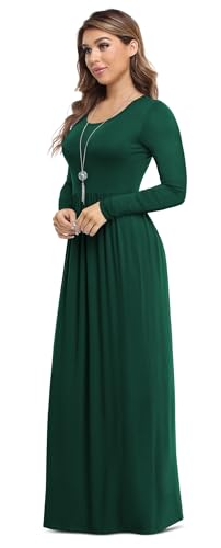 Image of VIISHOW Women's Long Sleeve Loose Plain Maxi Dresses Casual Long Dresses with Pockets