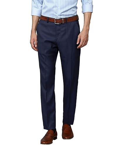 Image of Noble Monk Men's Formal Trousers | Regular Fit Stylish Pants for Men | Comfortable Solid Trousers | Classic Formal Wear for Men | Smart and Versatile Everyday Wear