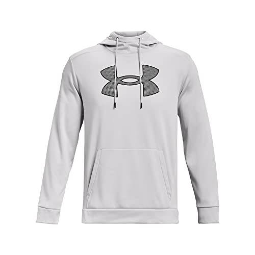 Under Armour Mens Big Logo Armourfleece Hoodie , (014) Halo Gray / Halo Gray / Black , Large #TOP4