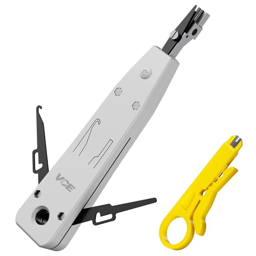 VCE G602 Herramienta de Impacto RJ45 Herramienta Inserción Punch Down y un Cortador&Pelacable para la Instalación de Módulo Keystone RJ45 LSA,Krone,Paneles de Conexiones