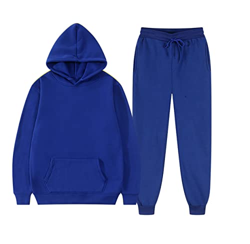 Ensemble 2 Pièces Kiioouu Vêtements de Sport à Capuche Ajustable