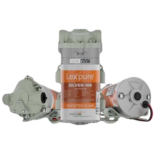 Image of Lex'pure SILVER-100 RO Booster Pump | High Pressure 24V DC | Improves Water Flow for RO, UV & TDS Controller Systems