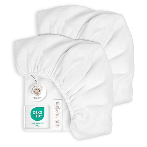 Mimuselina Sabanas Cuna 70x140 Algodon | Pack de 2 Bajeras 100% Algodón...