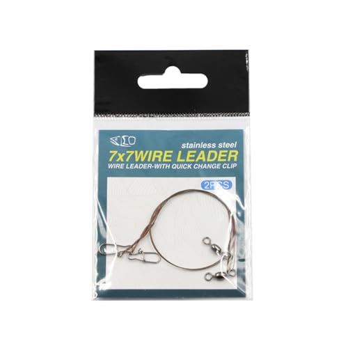 Líder de pesca de acero inoxidable flexible y resistente a torceduras miniatura 1