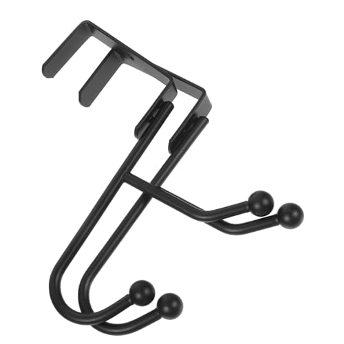 ULTECHNOVO 2pcs Double Hook Behind The Door Hooks Over Door Hook Over Door Hanger Door Hanger Hook Overdoor Organizers Heavy Duty Door Hanger Hooks for Door Coat Hangers Carbon Steel Black