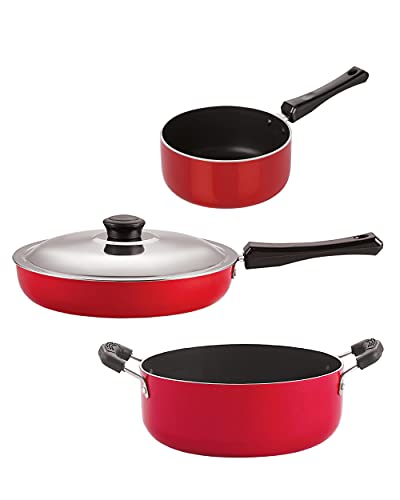 Image of NIRLON Non Stick cookware Set Combo, 3 Pieces (FP10 SP(M) CS24)