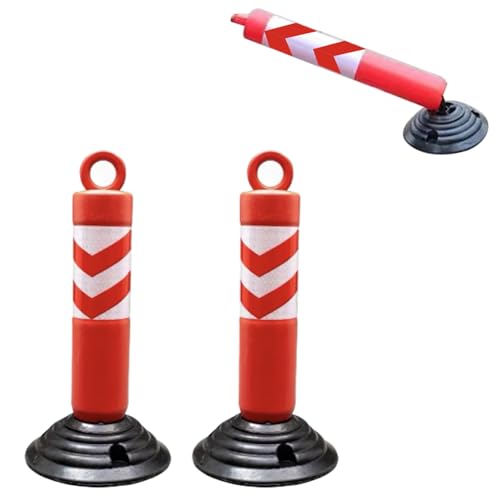 Aioneer Safety Bollards Parking Bollards Steel Traffic Barrier,Safety Cones,Plastic Security Parking Bollard,Driveway Pathway Barrier Stanchion Not Fall Down,Traffic Delinea-55cm (21 5/8in) Height