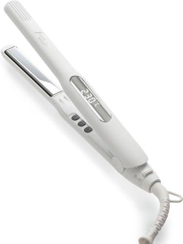 SALONMOON �w�A�A�C���� �X�g���[�g 15mm 2WAY �����N�� �_�u���}�C�i�X�C�I�� 80?230�� �f�W�^���\�� �C�O�Ή� �~���[�`�^�j�E���v���[�g �X�g���[�g�A�C���� �l�C (�z���C�g) �T�������[�� AM15WT