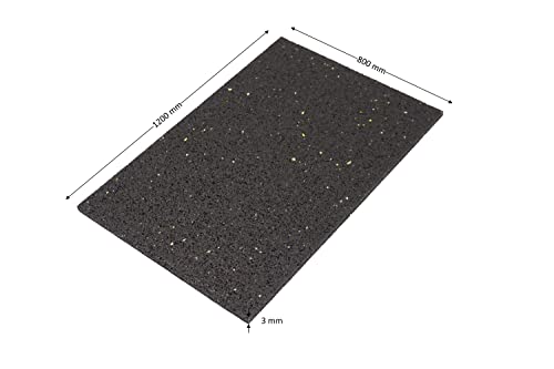 WiCo® Regupol Cargo mat 7210® 3 mm dick, 800x1.200 mm (BxL) / schwarz/Antirutschmatte, Ladungssicherung, Vibrationsdämpfung, Akustikentkopplung, Bautenschutz