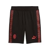 PUMA Men's A.C. Milan King Sweat Shorts, Black-Red Fire SS26, Large ACM Shorts
