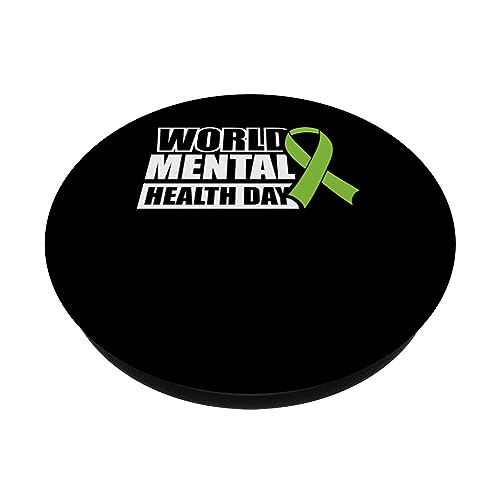 World Mental Health Day PopSockets Swappable PopGrip, Black - Image 2