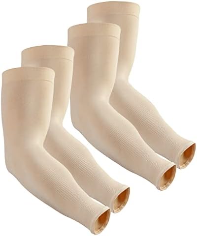 Aegend 2 Pair Sun Protection Cooling Arm Sleeves Compression - Tattoo Cover up - Sun Sleeves for Men Women Youth