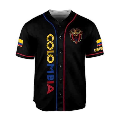 Camiseta personalizada de béisbol Colombia para hombres, camiseta Colombia para hombres, camiseta de béisbol Colombia miniatura 4