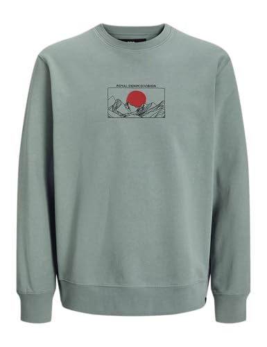 Rddadam Sweat à col Rond Homme pull molletonné noir classique en lot de 1