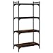 vidaXL Bücherregal, Bücherschrank mit 4 Böden, Regal mit verstellbaren Beinen, Standregal Aktenregal Büroregal, Räuchereiche Holzwerkstoff Here We günstig Kaufen-vidaXL Bücherregal, Bücherschrank mit 4 Böden, Regal mit verstellbaren Beinen, Standregal Aktenregal Büroregal, Räuchereiche Holzwerkstoff